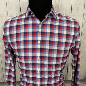 UNTUCKit Men's Medium Multicolor Check Stretch Nylon L/S Button-Front Shirt